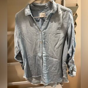 Light Blue Long Sleeve Women's Top